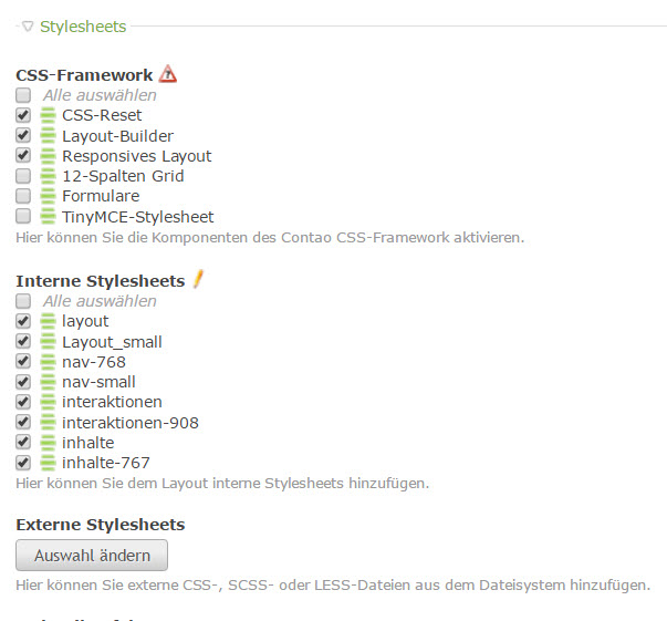 Stylesheet aktiviert und deaktiviert im Stylesheet Stylesheet aktiviert und deaktiviert im Stylesheet